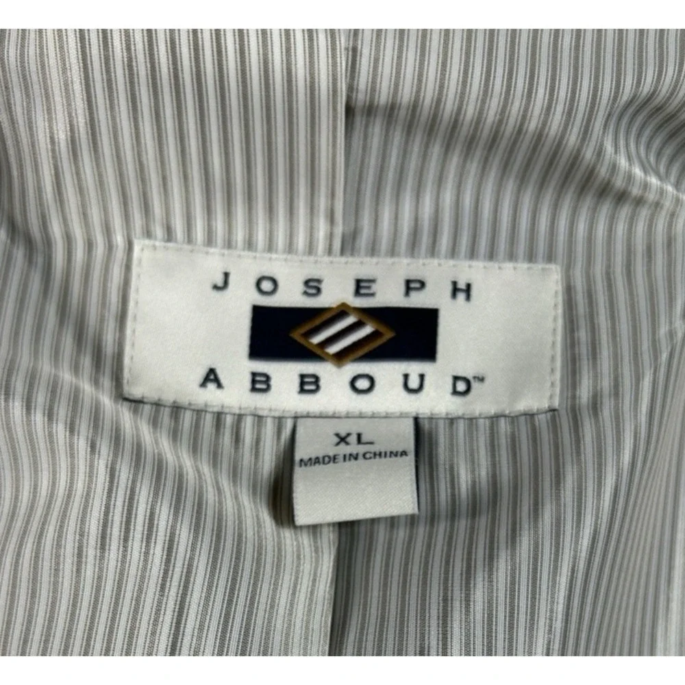 Joseph Abboud Linen Blend Sport Coat Blazer Mens 44 Beige Tan 2‎ Button Jacket